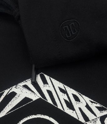 Alosange hoodie black organic cotton IDNT detail 2