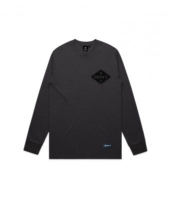 Alosange long sleeve black marle organic cotton IDNT front