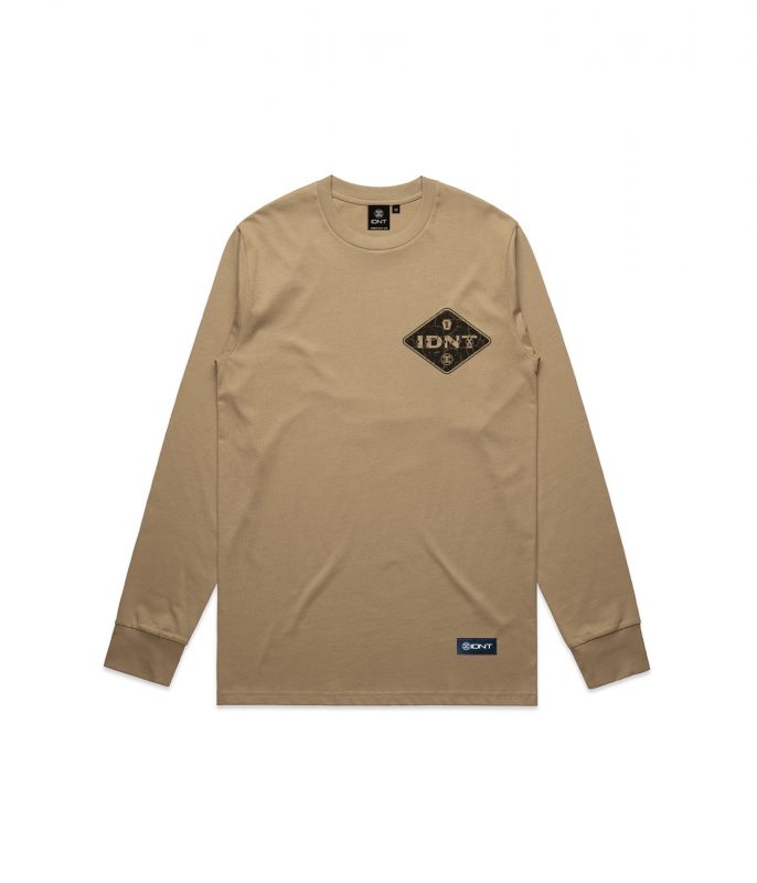 Alosange long sleeve brown organic cotton IDNT front