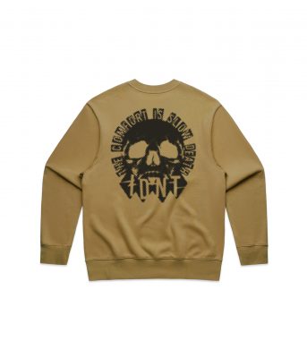 Skull comfort tee camel organic cotton IDNT back