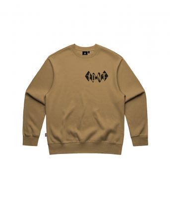 Skull comfort tee camel organic cotton IDNT front