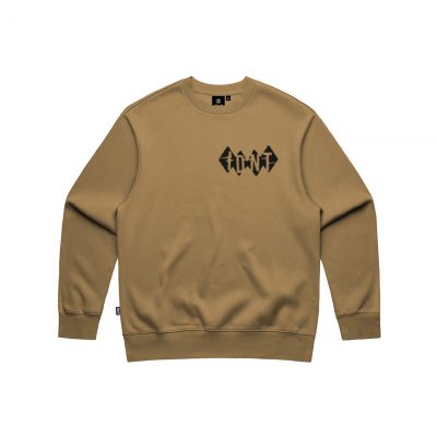 Skull comfort tee camel organic cotton IDNT front