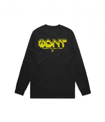 Pacman long sleeve black organic cotton IDNT back