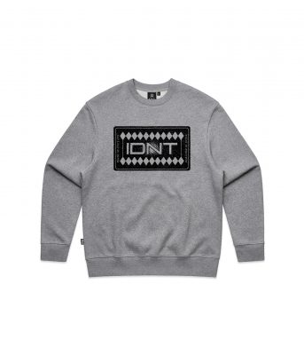 Placa crew gray marle organic cotton IDNT front