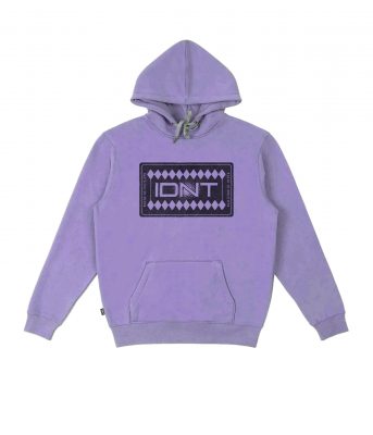 Placa hoodie purple organic cotton IDNT front