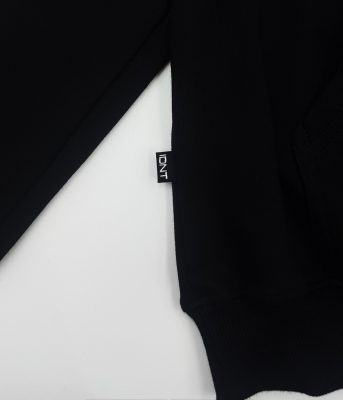 Skull hoodie black IDNT care tag detail