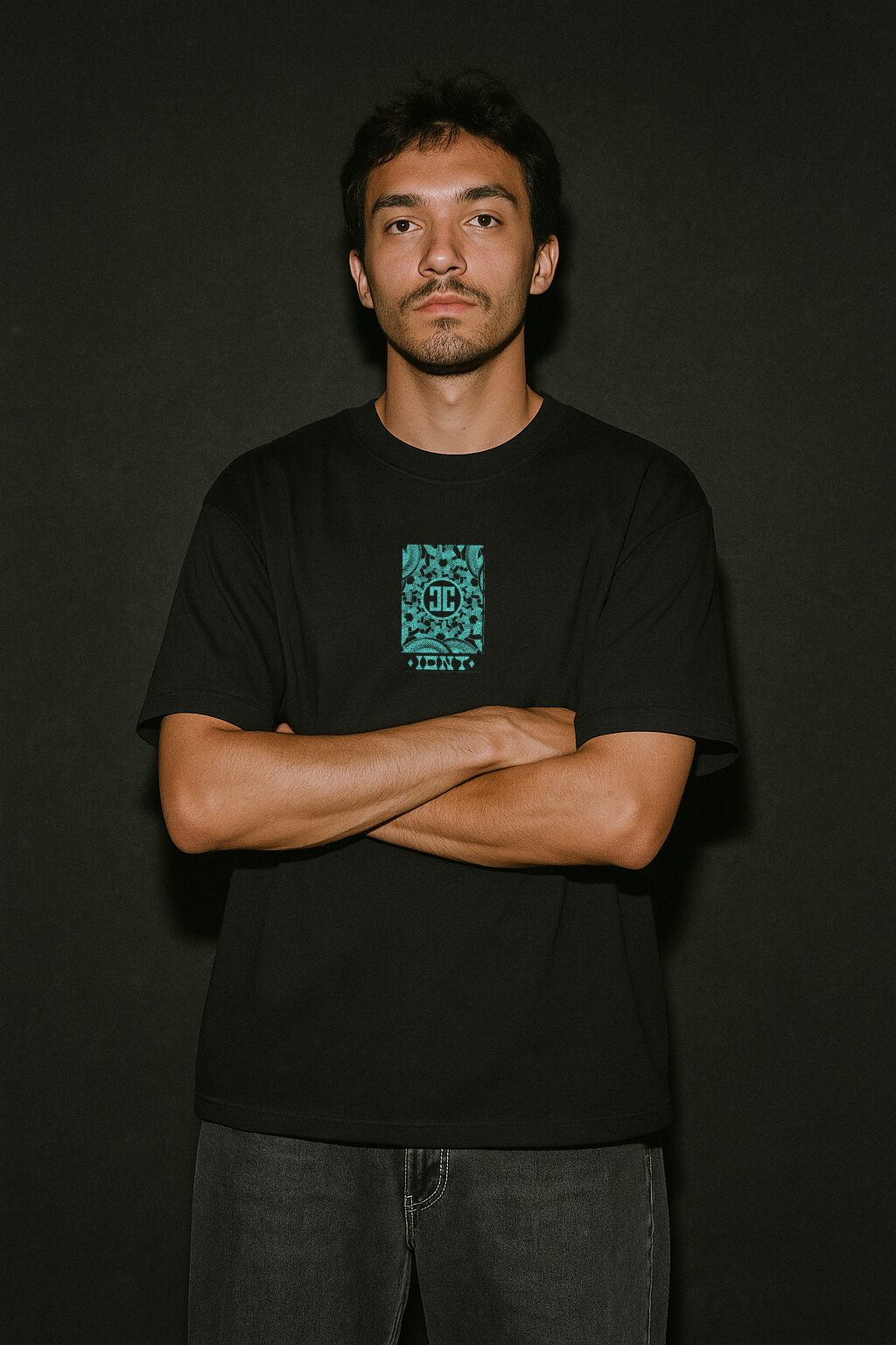 IDNT® Snake T-Shirt black – original snake graphic organic cotton tee Barcelona
