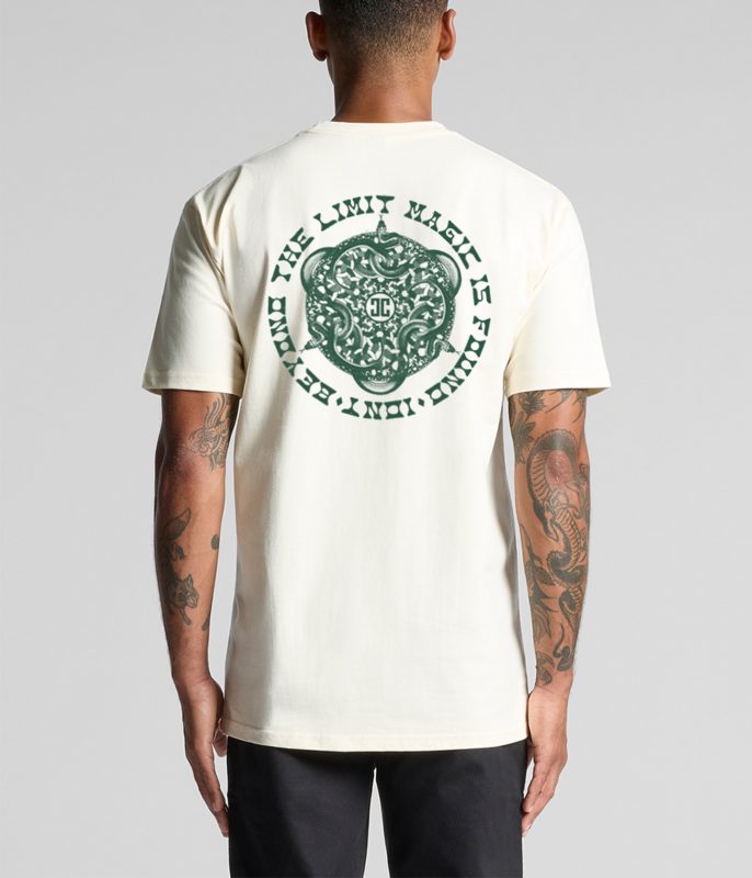 Snake t-shirt bone organic cotton IDNT model back