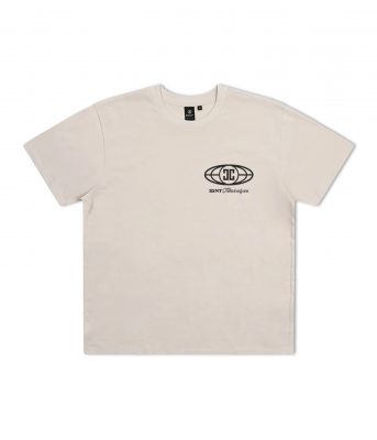Uni-verse t-shirt bone organic cotton IDNT front