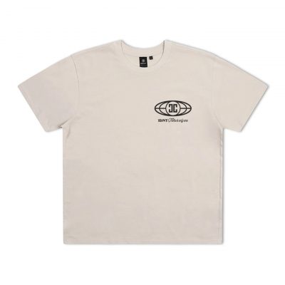 Uni-verse t-shirt bone organic cotton IDNT front