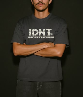 Wall t-shirt gray organic cotton IDNT model